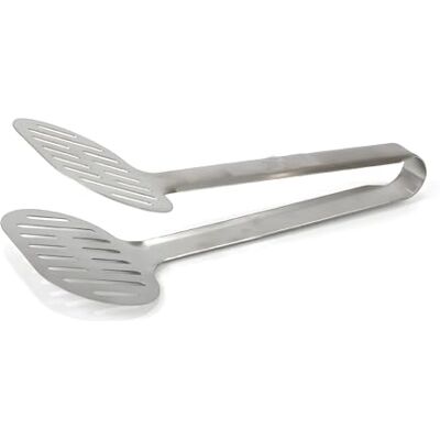 PARENCE . Keukentang van roestvrij staal – speciale hamburger gegroefde serveertang – veelzijdig, praktisch, 24 cm PARENCE . Keukentang van roestvrij staal – speciale hamburger gegroefde serveertang – veelzijdig, praktisch, 24 cm