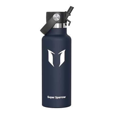Super Sparrow Ultralight Waterfles Roestvrij Staal 18/10-500 ml Waterfles Met Strodeksel Geïsoleerde Metalen Waterfles BPA-Vrij Fles Voor Sportschool, Reizen, Sport Super Sparrow Ultralight Waterfles Roestvrij Staal 18/10-500 ml Waterfles Met Strodeksel Geïsoleerde Metalen Waterfles BPA-Vrij Fles Voor Sportschool, Reizen, Sport