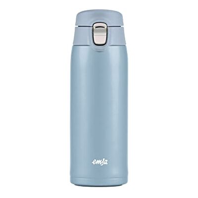 Emsa N21518 Travel Mok Light thermosbeker, 0,4 l, extra dun formaat, licht, roestvrij staal, klapsluitsysteem, 100% waterdicht, 8 uur warm, 16 uur koud, ijsblauw Emsa N21518 Travel Mok Light thermosbeker, 0,4 l, extra dun formaat, licht, roestvrij staal, klapsluitsysteem, 100% waterdicht, 8 uur warm, 16 uur koud, ijsblauw