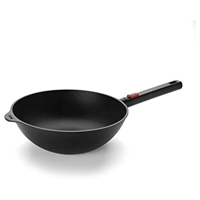 Woll Diamond Logic XR Wokpan en inductieve roerstaaf, diameter 24 cm, hoogte 9 cm, met afneembare handgreep, geschikt voor alle warmtebronnen, aluminium, zwarte oven Woll Diamond Logic XR Wokpan en inductieve roerstaaf, diameter 24 cm, hoogte 9 cm, met afneembare handgreep, geschikt voor alle warmtebronnen, aluminium, zwarte oven