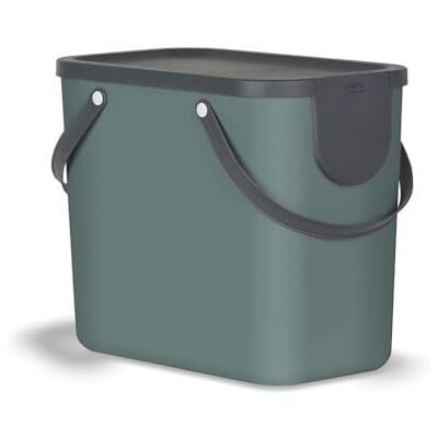 Rotho Albula 25L Kitchen Waste Separation System, BPA-Free Plastic (PP), Dark Green/Anthracite, 25L (40 x 23.5 x 34 cm) Rotho Albula 25L Kitchen Waste Separation System, BPA-Free Plastic (PP), Dark Green/Anthracite, 25L (40 x 23.5 x 34 cm)