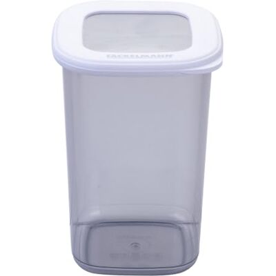 Fackelmann Vierkante vershouddoos, 1200 ml, transparant, met lichtbeige deksel, vaatwasmachinebestendig en robuust, ideaal voor het bereiden van maaltijden Fackelmann Vierkante vershouddoos, 1200 ml, transparant, met lichtbeige deksel, vaatwasmachinebestendig en robuust, ideaal voor het bereiden van maaltijden