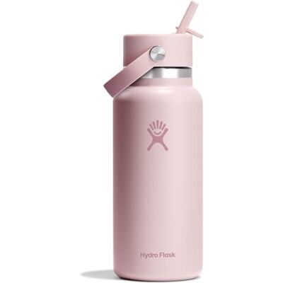 Hydro Flask Standard Mouth Geïsoleerde Fles 946 ml 32 oz met Lekvrije Sluiting en Geïntegreerd Rietje Vacuüm Geïsoleerde Roestvrijstalen Fles Trillium, 946ml Hydro Flask Standard Mouth Geïsoleerde Fles 946 ml 32 oz met Lekvrije Sluiting en Geïntegreerd Rietje Vacuüm Geïsoleerde Roestvrijstalen Fles Trillium, 946ml