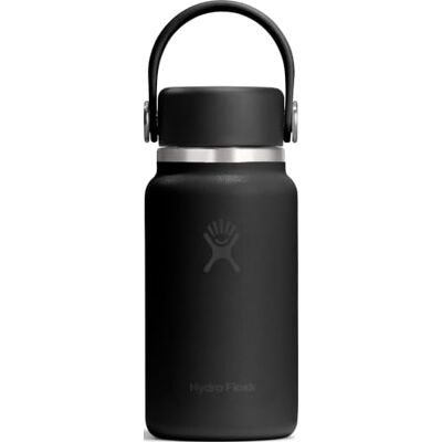 Hydro Flask Micro Hydro 200 ml geïsoleerde mini-waterfles, lekvrije thermosfles met clipriem, koud en warm tot 7 uur, compact en duurzaam, zwart Hydro Flask Micro Hydro 200 ml geïsoleerde mini-waterfles, lekvrije thermosfles met clipriem, koud en warm tot 7 uur, compact en duurzaam, zwart