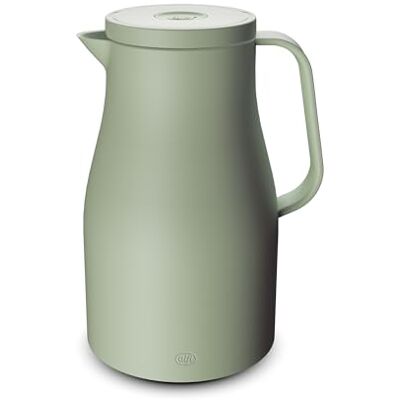 ALFI ECONSCIOUS 1,0 liter thermosfles met hygiënisch inzetstuk van gehard glas, schroefsluiting met drukknop, gieten met één hand, ideaal als koffiezetapparaat, theepot, BPA-vrij ALFI ECONSCIOUS 1,0 liter thermosfles met hygiënisch inzetstuk van gehard glas, schroefsluiting met drukknop, gieten met één hand, ideaal als koffiezetapparaat, theepot, BPA-vrij