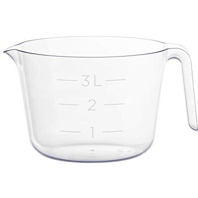 Gastromax Mengkom – meng en meet je ingrediënten eenvoudig – cake, koekjes, lekkere sauzen – 3 l – transparant – kunststof – met schenktuit Gastromax Mengkom – meng en meet je ingrediënten eenvoudig – cake, koekjes, lekkere sauzen – 3 l – transparant – kunststof – met schenktuit