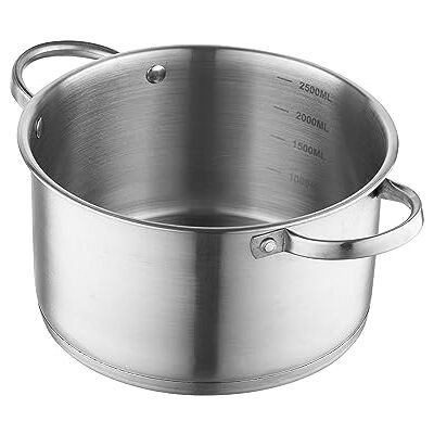 Florina Kookpan van roestvrij staal (3,1 l) 20 cm, kookpan met glazen deksel, 3-laagse bodem, vaatwasmachinebestendig, ideaal voor inductiekookplaat, gasfornuis en elektrische kookplaat Florina Kookpan van roestvrij staal (3,1 l) 20 cm, kookpan met glazen deksel, 3-laagse bodem, vaatwasmachinebestendig, ideaal voor inductiekookplaat, gasfornuis en elektrische kookplaat