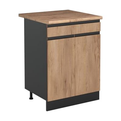 Vicco Meuble bas de cuisine "R-Line", Chêne doré/Anthracite 60 cm Vicco Meuble bas de cuisine "R-Line", Chêne doré/Anthracite 60 cm