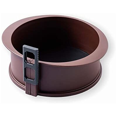 LACOR 66778 – afneembare ronde vorm van voedselveilige siliconen, 100% antiaanbaklaag, met glazen bodem, veilige sluiting, ideaal voor taarten en taarten, glazen bodem, Ø 20 x 7,5 cm, bruin LACOR 66778 – afneembare ronde vorm van voedselveilige siliconen, 100% antiaanbaklaag, met glazen bodem, veilige sluiting, ideaal voor taarten en taarten, glazen bodem, Ø 20 x 7,5 cm, bruin