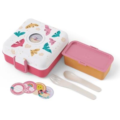 monbento Lunchbox voor kinderen met vakken Snacky Roze vogels Snacky broodtrommel voor kinderen voor hele broodjes Inclusief bestek Gepersonaliseerde lunchbox voor kinderen monbento Lunchbox voor kinderen met vakken Snacky Roze vogels Snacky broodtrommel voor kinderen voor hele broodjes Inclusief bestek Gepersonaliseerde lunchbox voor kinderen