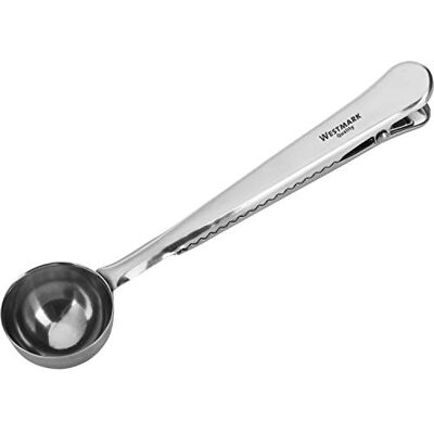 Westmark Koffielepel met sluittang voor 6 g koffiepoeder, lengte 17,6 cm, roestvrij staal, 15382270, zilver Westmark Koffielepel met sluittang voor 6 g koffiepoeder, lengte 17,6 cm, roestvrij staal, 15382270, zilver