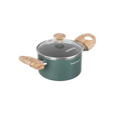 KASANOVA Mini-pan 12 cm met opschrift Cooking Therapy met deksel KASANOVA Mini-pan 12 cm met opschrift Cooking Therapy met deksel