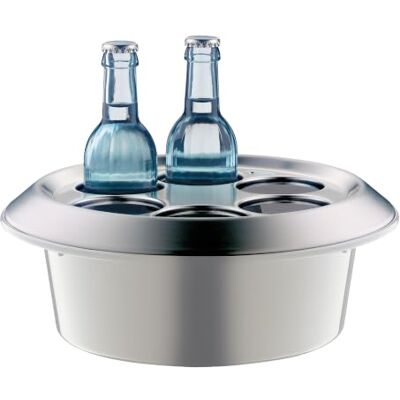 ALFI Conferentieboy, Coconut White Polished, Conferentiekoeler van kunststof met roestvrijstalen deksel, tafelkoeler voor 6 flessen tot 0,33 liter, actieve koeling met koelbatterij, ideaal voor ziekenhuis, BPA-vrij ALFI Conferentieboy, Coconut White Polished, Conferentiekoeler van kunststof met roestvrijstalen deksel, tafelkoeler voor 6 flessen tot 0,33 liter, actieve koeling met koelbatterij, ideaal voor ziekenhuis, BPA-vrij