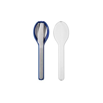 Mepal Ellipse 3-delige bestekset Bestekset om mee te nemen Bestekset bestaande uit mes, vork en lepel Met reisetui Roestvrij staal Vivid Blue Mepal Ellipse 3-delige bestekset Bestekset om mee te nemen Bestekset bestaande uit mes, vork en lepel Met reisetui Roestvrij staal Vivid Blue