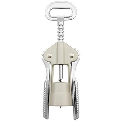 FMprofessional Wijnopener / Prosecco, kurkentrekker voor plastic kurkentrekker, servermes met flesopener (kleur zilver/beige) Hoeveelheid: 1 stuk FMprofessional Wijnopener / Prosecco, kurkentrekker voor plastic kurkentrekker, servermes met flesopener (kleur zilver/beige) Hoeveelheid: 1 stuk