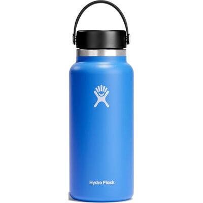 Hydro Flask Wijde Mond 946 ml (32 oz) waterfles Isothermische roestvrijstalen waterfles met lekvrije Flex Cap en poedercoating BPA-vrij Wijde Mond Cascade Hydro Flask Wijde Mond 946 ml (32 oz) waterfles Isothermische roestvrijstalen waterfles met lekvrije Flex Cap en poedercoating BPA-vrij Wijde Mond Cascade