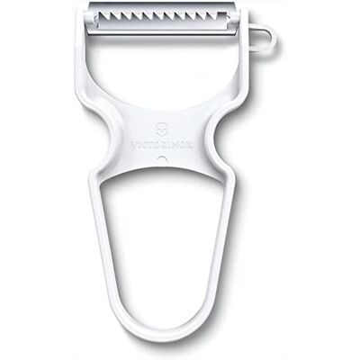 Victorinox , 6.0934, keukengerei, sparschäler, extra scherpe kop, kunststof handgreep, wit, gemaakt in Zwitserland, vaatwasmachinebestendig Victorinox , 6.0934, keukengerei, sparschäler, extra scherpe kop, kunststof handgreep, wit, gemaakt in Zwitserland, vaatwasmachinebestendig