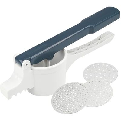Fackelmann 27906 aardappelpers en spaetzle, aardappelpers, bereiding van pap en Elzasser pasta, kunststof, roestvrij staal, 35 x 9 x 12,5 cm Fackelmann 27906 aardappelpers en spaetzle, aardappelpers, bereiding van pap en Elzasser pasta, kunststof, roestvrij staal, 35 x 9 x 12,5 cm