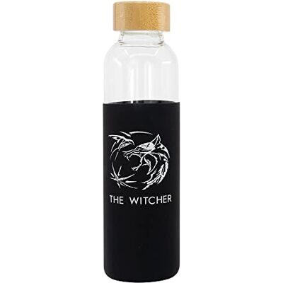 Stor Glazen fles met siliconen hoes, 585 ml The WITCHER Stor Glazen fles met siliconen hoes, 585 ml The WITCHER