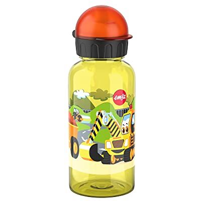 Emsa Road Works N30511 Tritan drinkfles voor kinderen, inhoud 0,4 liter, 100% veilig, praktisch, hygiënisch, lekvrij, intelligente dop, robuust, design Emsa Road Works N30511 Tritan drinkfles voor kinderen, inhoud 0,4 liter, 100% veilig, praktisch, hygiënisch, lekvrij, intelligente dop, robuust, design