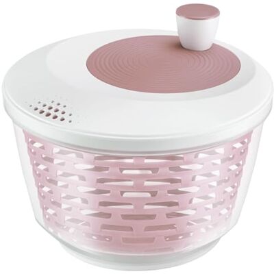 Westmark slacentrifuge ideaal voor het wassen, centrifugeren en serveren van salade, ruimtebesparende slakom met deksel en schenktuit, antislip, 4,4 liter, kunststof, BPA-vrij Westmark slacentrifuge ideaal voor het wassen, centrifugeren en serveren van salade, ruimtebesparende slakom met deksel en schenktuit, antislip, 4,4 liter, kunststof, BPA-vrij