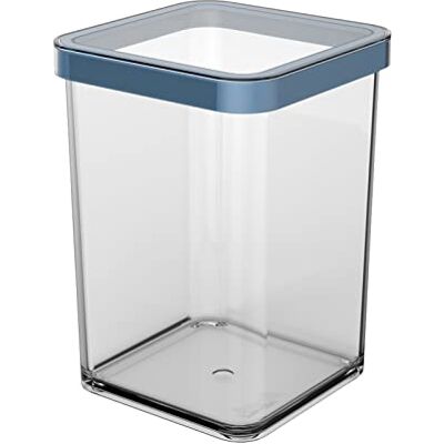 Rotho Loft Voorraaddoos van kunststof (SAN), BPA-vrij, blauw/transparant, 1 liter, 10 x 10 x 14,2 cm Rotho Loft Voorraaddoos van kunststof (SAN), BPA-vrij, blauw/transparant, 1 liter, 10 x 10 x 14,2 cm