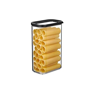 Mepal Modula Rechthoekige voedselbewaardoos, transparante opbergdoos met deksel, keukenopbergdoos, stapelbaar en luchtdicht, 2000 ml, zwart Mepal Modula Rechthoekige voedselbewaardoos, transparante opbergdoos met deksel, keukenopbergdoos, stapelbaar en luchtdicht, 2000 ml, zwart