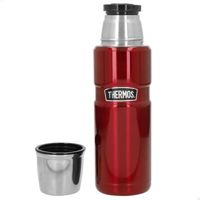 Thermos Roestvrijstalen fles, roestvrij staal, met drinkbeker, vaatwasmachinebestendig, fles houdt 12 uur warm, 24 uur koud, BPA-vrij, roestvrij staal, cranberry rood, 470 ml Thermos Roestvrijstalen fles, roestvrij staal, met drinkbeker, vaatwasmachinebestendig, fles houdt 12 uur warm, 24 uur koud, BPA-vrij, roestvrij staal, cranberry rood, 470 ml