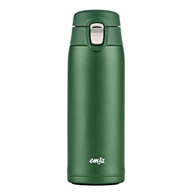 Emsa N21519 Travel Mug Light thermosbeker, 0,4 l, extra dun, licht, roestvrij staal, klapsluiting, 100% waterdicht, 8 uur warm/16 uur koud, groen Emsa N21519 Travel Mug Light thermosbeker, 0,4 l, extra dun, licht, roestvrij staal, klapsluiting, 100% waterdicht, 8 uur warm/16 uur koud, groen