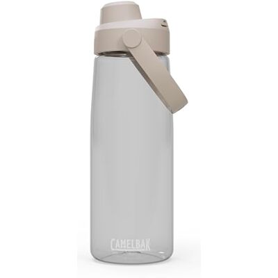 CAMELBAK Thrive Chug Bouteille d'eau de 750 ml avec Tritan Renew – Couvercle anti-fuite, transparent CAMELBAK Thrive Chug Bouteille d'eau de 750 ml avec Tritan Renew – Couvercle anti-fuite, transparent