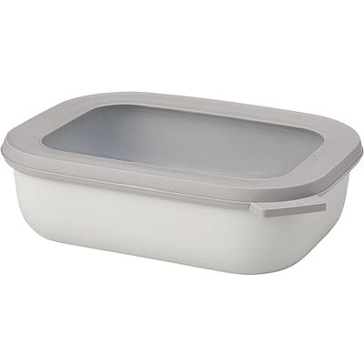 Mepal multikom Cirqula, rechthoekig, 1000 ml, Nordic white – vershouddoos – bewaardoos – stapelbaar – vaatwasmachinebestendig, polypropyleen Mepal multikom Cirqula, rechthoekig, 1000 ml, Nordic white – vershouddoos – bewaardoos – stapelbaar – vaatwasmachinebestendig, polypropyleen