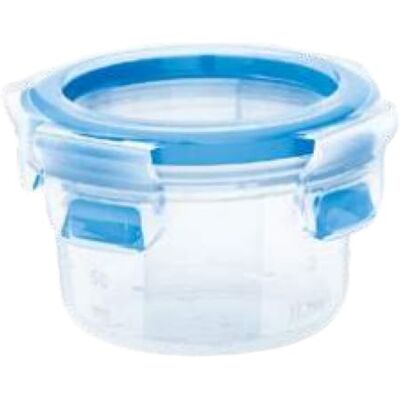 Emsa 508550 vershouddoos rond met deksel, 0,15 l, transparant/blauw, Clip & Close Emsa 508550 vershouddoos rond met deksel, 0,15 l, transparant/blauw, Clip & Close