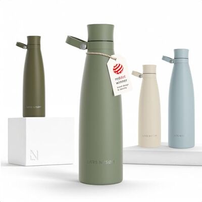 LARS NYSØM Thermosfles, roestvrij staal, 750 ml, metaal, geïsoleerde Roestvrijstalen thermosfles, 12 uur, warm, 24 uur, koud, waterdichte drinkfles voor sport en fiets, waterfles LARS NYSØM Thermosfles, roestvrij staal, 750 ml, metaal, geïsoleerde Roestvrijstalen thermosfles, 12 uur, warm, 24 uur, koud, waterdichte drinkfles voor sport en fiets, waterfles