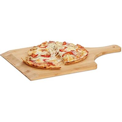 Relaxdays Pizzaschep van bamboe, 45 x 30 cm, met handvat, broodschep, naturel Relaxdays Pizzaschep van bamboe, 45 x 30 cm, met handvat, broodschep, naturel