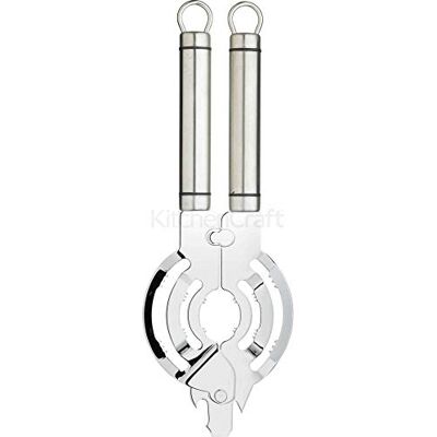 KitchenCraft Professionele allesopener, flesopener, multifunctioneel, van roestvrij staal, compatibel met de meeste deksels KitchenCraft Professionele allesopener, flesopener, multifunctioneel, van roestvrij staal, compatibel met de meeste deksels
