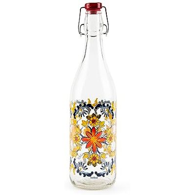 Excelsa Trinacria waterfles, 1 liter, glas, met afdichting Excelsa Trinacria waterfles, 1 liter, glas, met afdichting