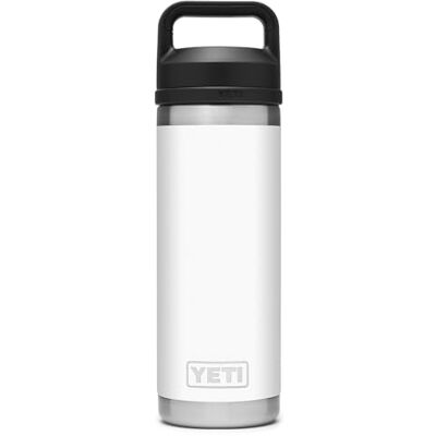 YETI Rambler Bottle Chug, Vaccum geïsoleerde roestvrijstalen fles met lekvrije dop, wit, 532 ml YETI Rambler Bottle Chug, Vaccum geïsoleerde roestvrijstalen fles met lekvrije dop, wit, 532 ml