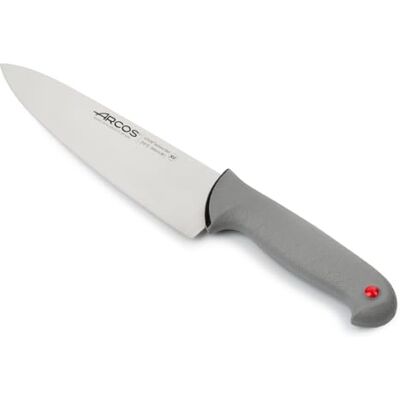 Arcos Colour Proof Series Koksmes 20,3 cm, lemmet van roestvrij staal, nitrum, ergonomische handgreep van polypropyleen met elastomeercoating, serie Colour Proof, zwart Arcos Colour Proof Series Koksmes 20,3 cm, lemmet van roestvrij staal, nitrum, ergonomische handgreep van polypropyleen met elastomeercoating, serie Colour Proof, zwart