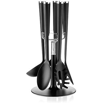 Guzzini Cooking, set van 5 anti-aanbaklaag met sokkel verchroomd, 19 x 35 cm 16980016 Guzzini Cooking, set van 5 anti-aanbaklaag met sokkel verchroomd, 19 x 35 cm 16980016
