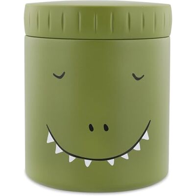 Trixie Mr. Dino Thermosbeker, 350 ml, lekvrij, draagbaar, houdt gerechten warm of koud, roestvrij staal, lunchcontainer voor kinderen Trixie Mr. Dino Thermosbeker, 350 ml, lekvrij, draagbaar, houdt gerechten warm of koud, roestvrij staal, lunchcontainer voor kinderen