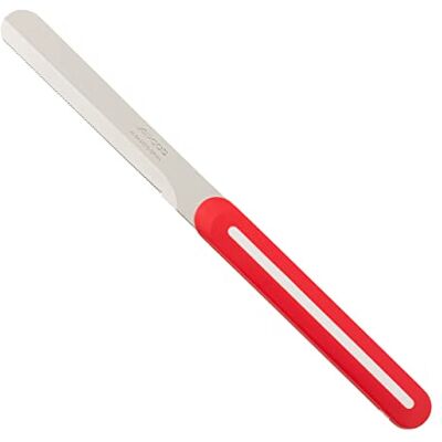 Arcos Serie B-Line Tafelmes, lunchmes, gekarteld lemmet van 100 mm NITRUM roestvrij staal, handvat van polypropyleen (100 mm, rood) Arcos Serie B-Line Tafelmes, lunchmes, gekarteld lemmet van 100 mm NITRUM roestvrij staal, handvat van polypropyleen (100 mm, rood)