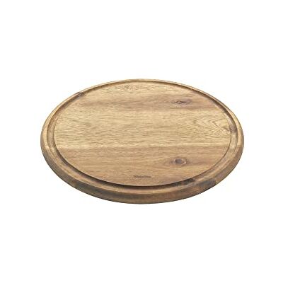 Metaltex Ronde snijplank van acaciahout met sapgroef, Ø 24 cm, bruin Metaltex Ronde snijplank van acaciahout met sapgroef, Ø 24 cm, bruin