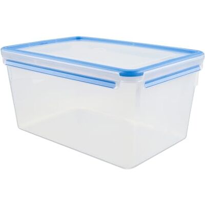 Emsa 508548 Rechthoekige Vershouddoos Met Deksel, 8.2 Liter, Transparant/Blauw, Clip & Close Emsa 508548 Rechthoekige Vershouddoos Met Deksel, 8.2 Liter, Transparant/Blauw, Clip & Close