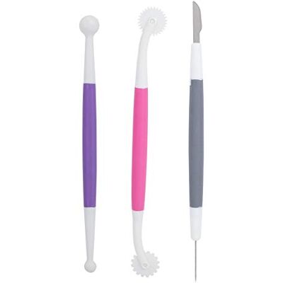 TOPINCN 3 stuks taartdecoratiegereedschap voor gebak, glazuur, suikerpasta TOPINCN 3 stuks taartdecoratiegereedschap voor gebak, glazuur, suikerpasta