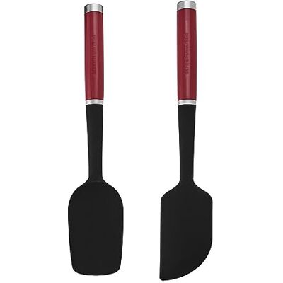 KitchenAid Siliconen lepel en spatel set, 2 stuks, rijksrood, 30 cm KitchenAid Siliconen lepel en spatel set, 2 stuks, rijksrood, 30 cm