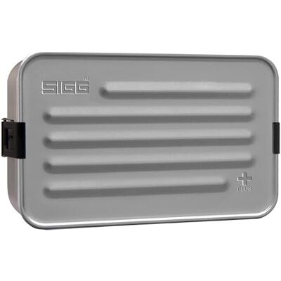 Sigg Metal Box Plus L lunchbox Alu 1,2 l, moderne bentobox met geïntegreerde siliconen schaal, lichte lunchbox met vakken Sigg Metal Box Plus L lunchbox Alu 1,2 l, moderne bentobox met geïntegreerde siliconen schaal, lichte lunchbox met vakken
