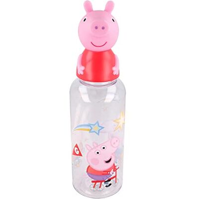 Stor Peppa Pig Kunststoff wiederverwendbare Wasserflasche für Jungen & Mädchen Kinder-Design mit 3D-Figur und 560 ml Kapazität Bpa frei Stor Peppa Pig Kunststoff wiederverwendbare Wasserflasche für Jungen & Mädchen Kinder-Design mit 3D-Figur und 560 ml Kapazität Bpa frei