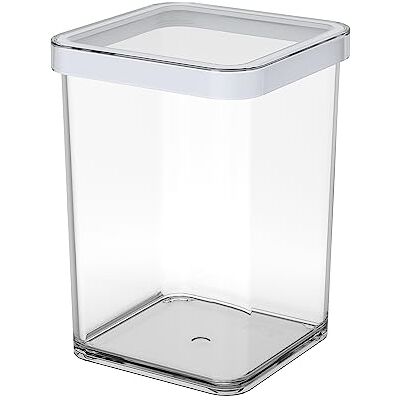 Rotho Loft Opbergdoos, vierkant, 1 l, met deksel en verzegeld, kunststof (PP), BPA-vrij, transparant/wit, 1 l (10,0 x 10,0 x 14,2 cm) Rotho Loft Opbergdoos, vierkant, 1 l, met deksel en verzegeld, kunststof (PP), BPA-vrij, transparant/wit, 1 l (10,0 x 10,0 x 14,2 cm)