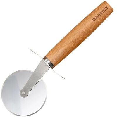 Fackelmann Pizzasnijder en Flammkuchen pizzarad met scherp roestvrij stalen lemmet, pizzarol met ergonomische handgreep van beukenhout, ca. 21 cm Fackelmann Pizzasnijder en Flammkuchen pizzarad met scherp roestvrij stalen lemmet, pizzarol met ergonomische handgreep van beukenhout, ca. 21 cm