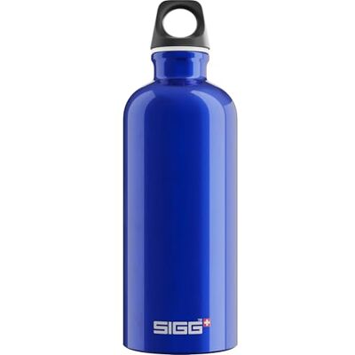Sigg Traveller Dark Blue drinkfles (0,6 l), vrij van schadelijke stoffen en lekvrije drinkfles, vederlichte drinkfles van aluminium Sigg Traveller Dark Blue drinkfles (0,6 l), vrij van schadelijke stoffen en lekvrije drinkfles, vederlichte drinkfles van aluminium
